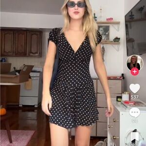 SOLD outfitters polka dot Black Dress